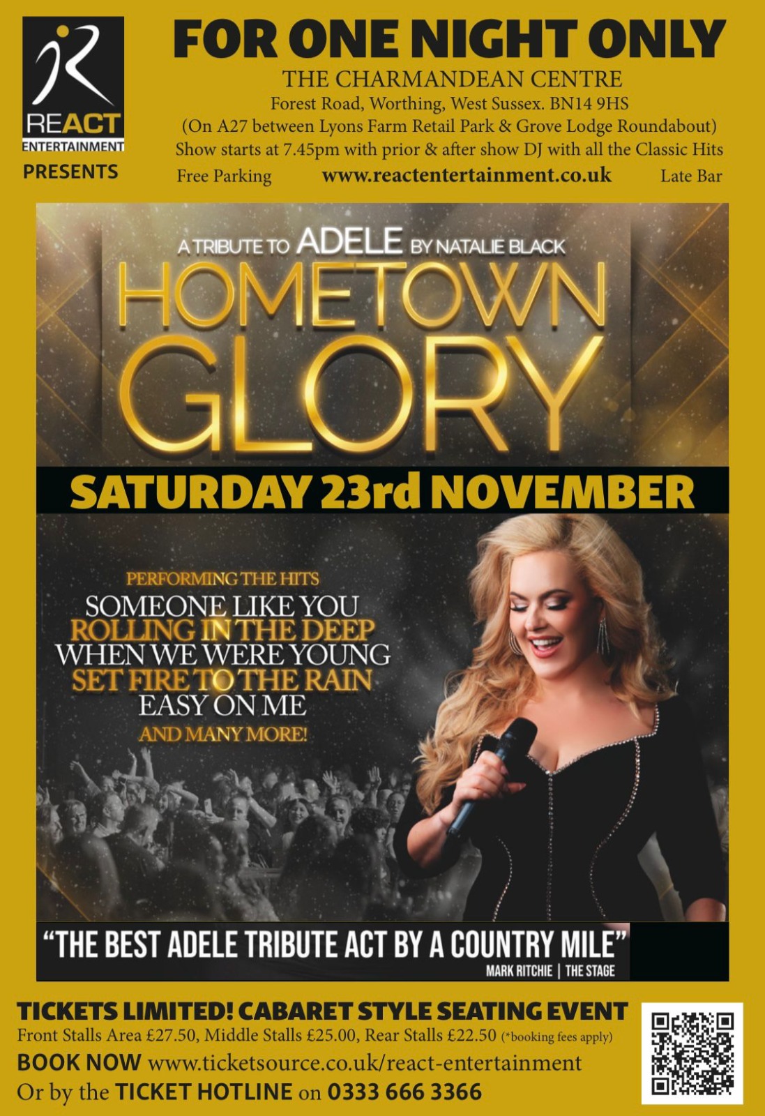 A Tribute to Adele by Natalie Black - Hometown Glory in Worthing