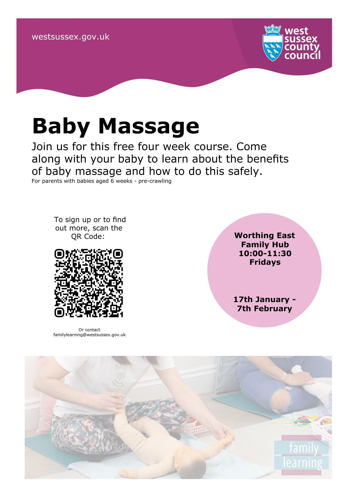 Free Baby Massage Course in Worthing