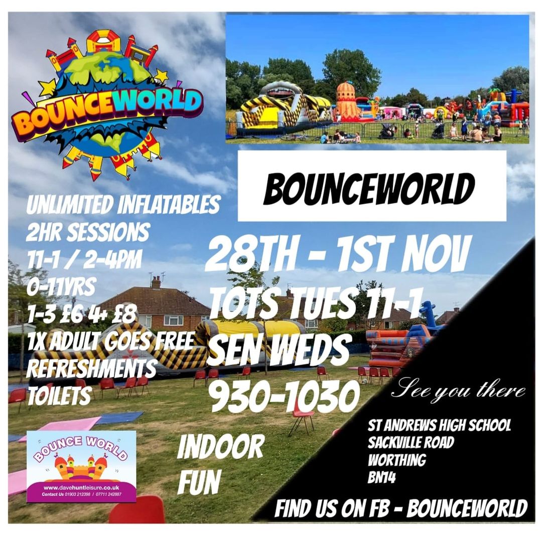 October Half Term Bounceworld Event at St Andrews High School