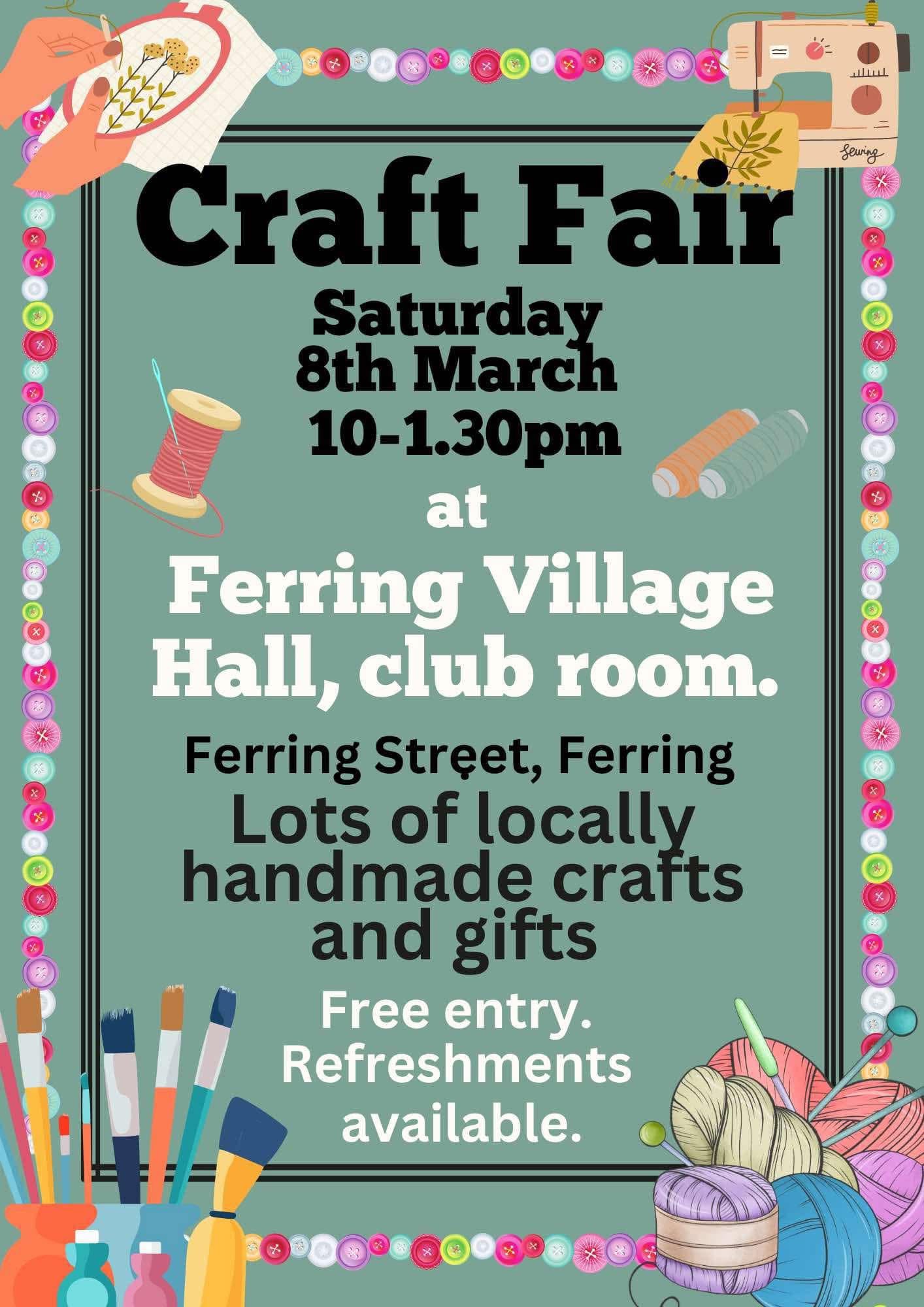 Craft Fair at Ferring Village Hall